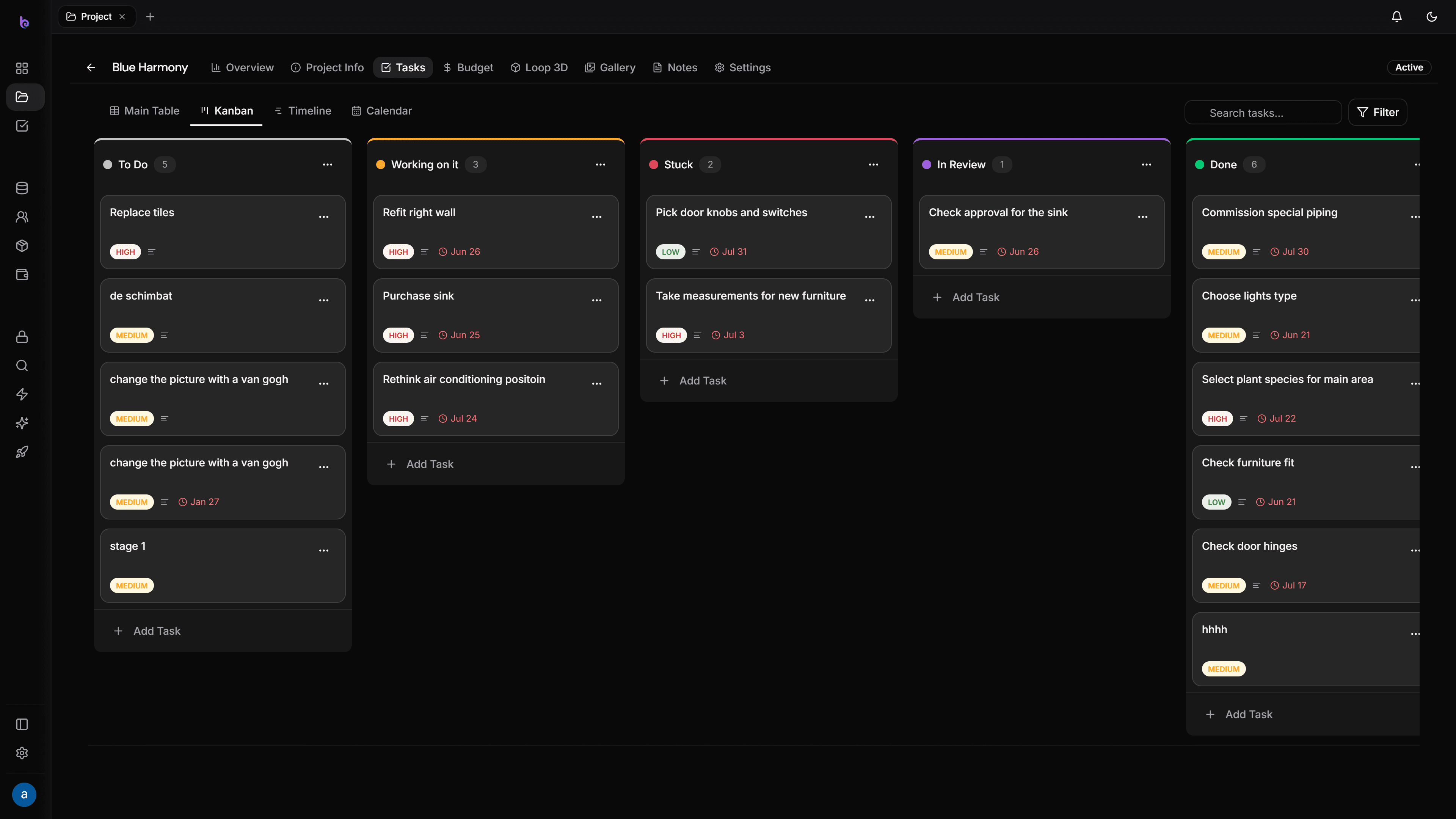 Kick things off — Projects & Tasks in dark mode