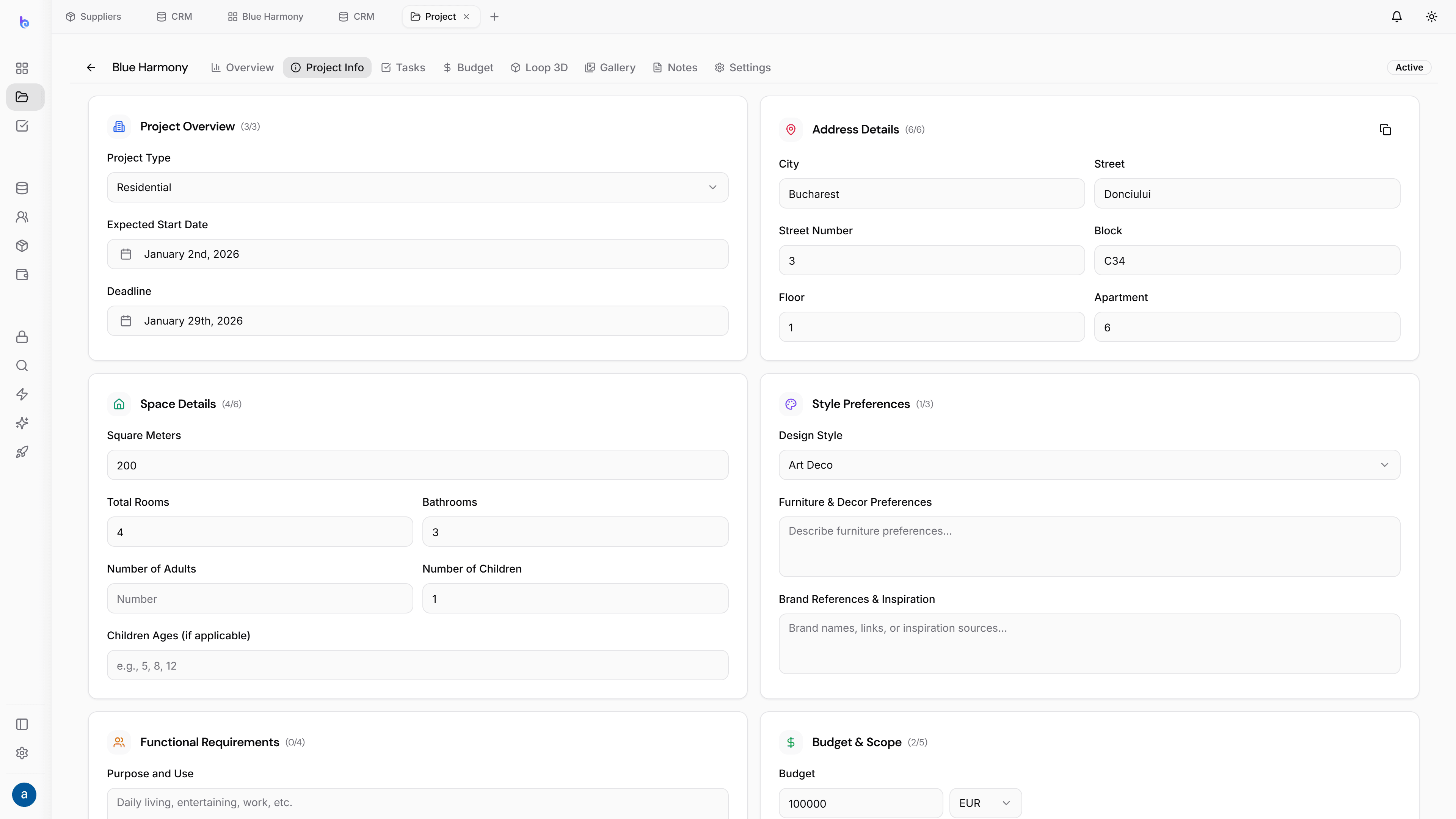 Project workspace — light