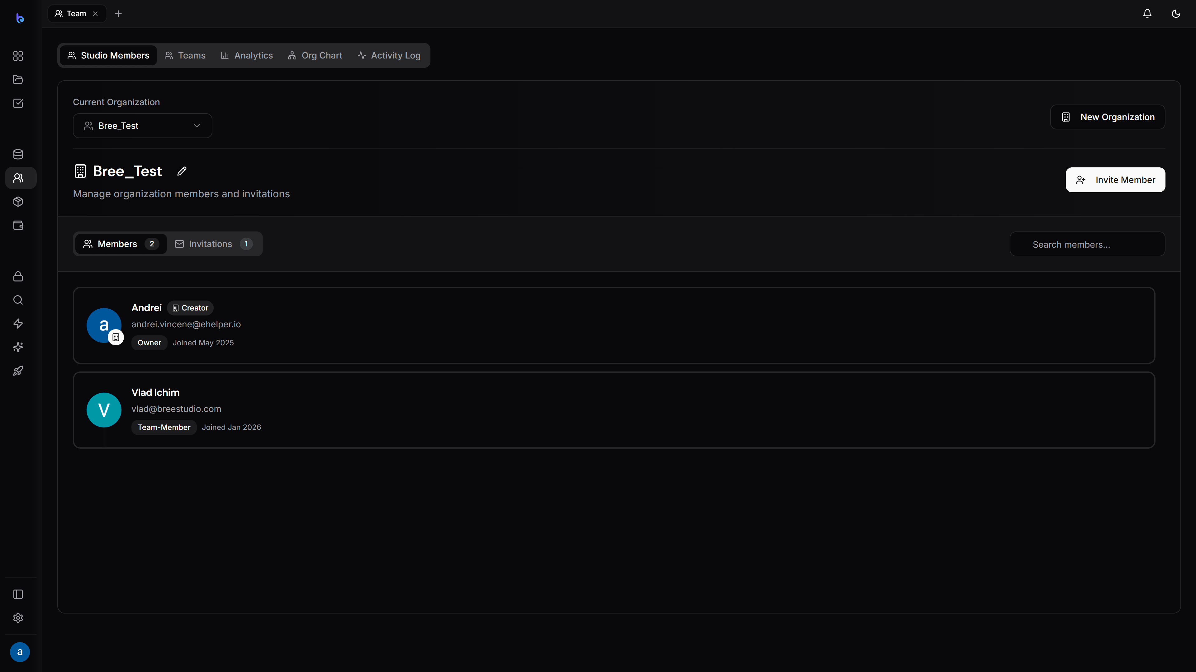 Team members — dark